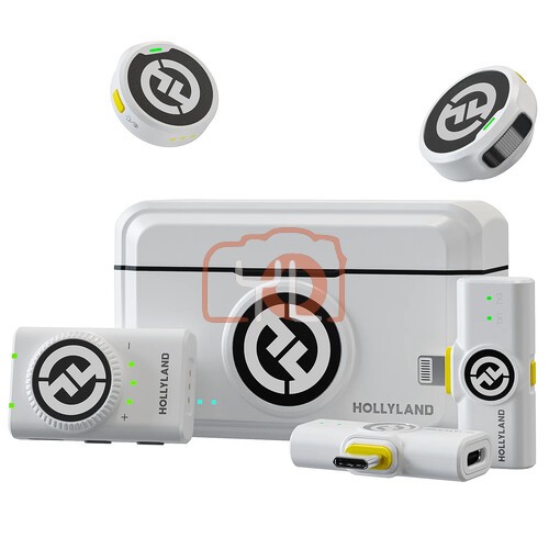 Hollyland LARK M2 DUO 2-Person Wireless Combo Microphone System (2.4 GHz, Ivory White)