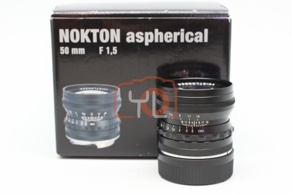 [USED-PUDU] Voigtlander 50MM F1.5 Nokton ASPH - (Black) For Leica M 90%LIKE NEW CONDITION SN:8610093