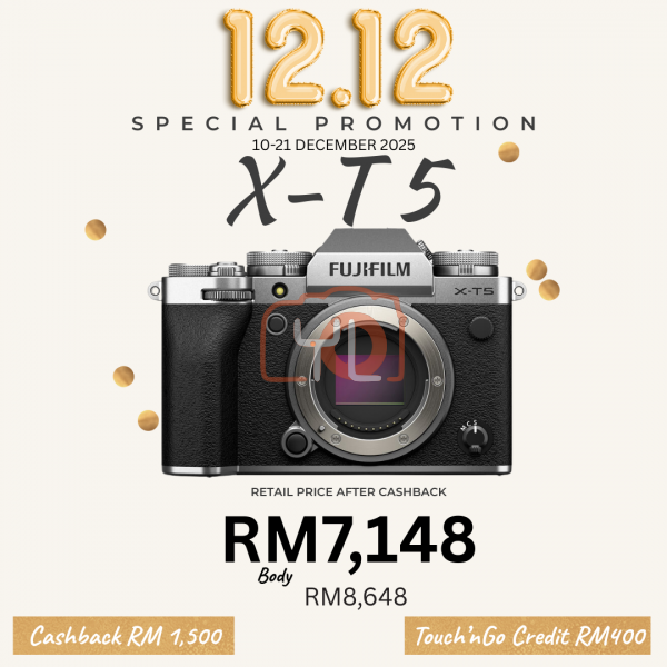 FUJIFILM X-T5 Camera Body (Silver) - Free Sandisk 32GB UHS II SD Card {12.12 PROMO}