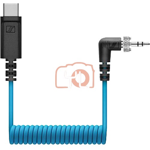 Sennheiser CL 35 USB-C Locking 3.5mm TRS to USB Type-C Coiled Cable
