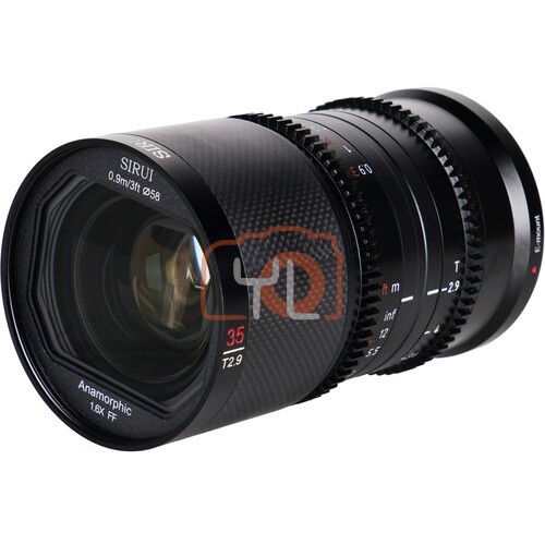 Sirui Saturn 35mm T2.9 1.6x Carbon Fiber Full-Frame Anamorphic Lens (Fuji X, Neutral Flare)