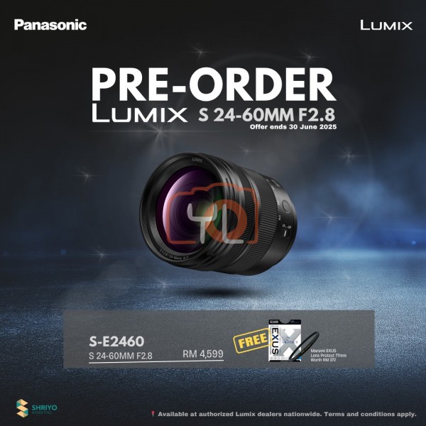 Panasonic Lumix S 24-60mm f/2.8 Lens (Pre-order Free Marumi Exus Len Protect 77mm) Until 30 June 2025