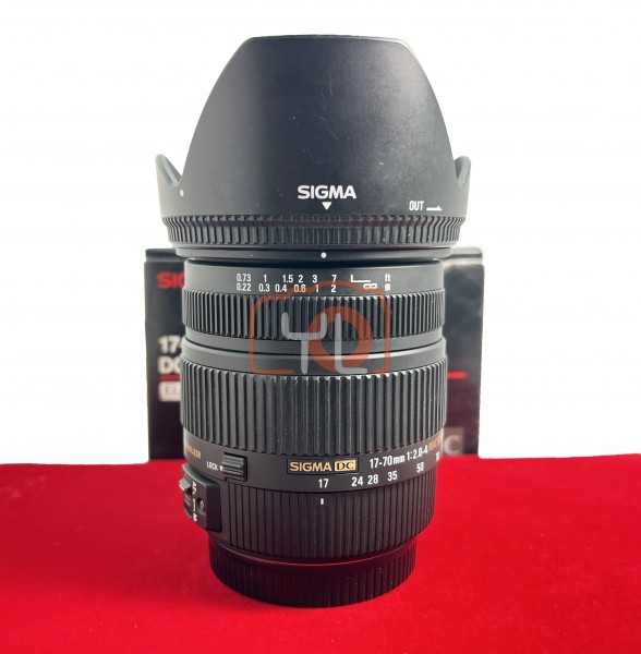 [USED-PJ33] Sigma 17-70mm F2.8-4 DC OS Macro HSM (Canon EF), 90% Like New Condition (S/N:133335408)