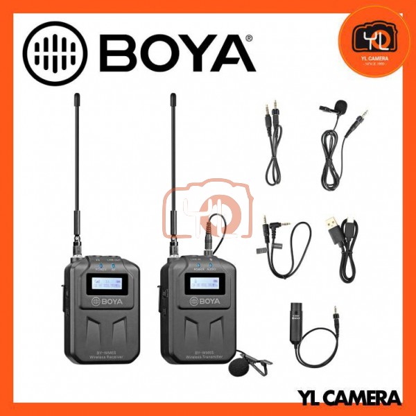 Boya BY-WM6S UHF Wireless Microphone System 3.5mm Output For Smartphone, Tablet, DSLR Camera, Camcorder, Audio Recorder