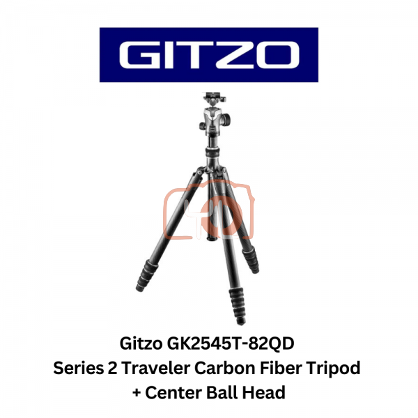 Gitzo GK2545T-82QD Series 2 Traveler Carbon Fiber Tripod with Center Ball Head