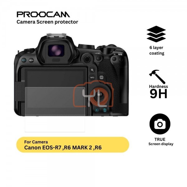 Proocam SPC-R7 Premium Tempered Glass LCD Screen Protector Canon EOS RR7,R6ll,R6