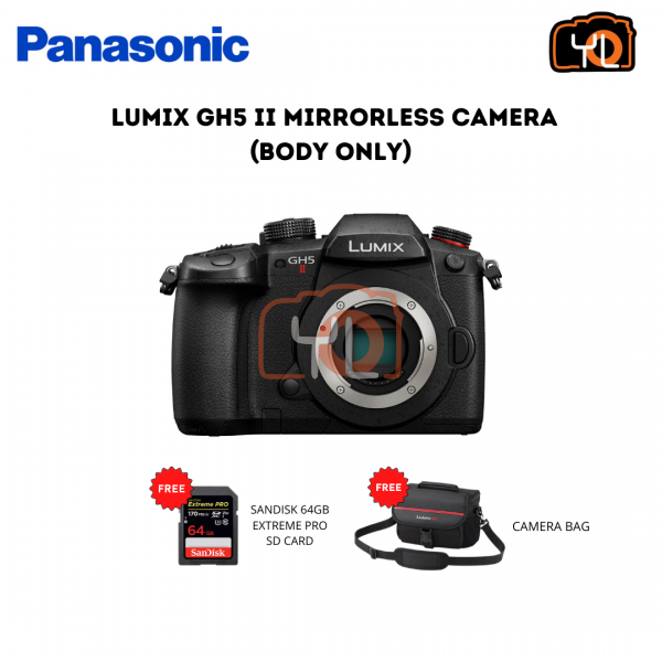 Panasonic Lumix GH5 II Mirrorless Camera (Body Only) ( Free Sandisk 64GB Extreme Pro SD Card & PGS81KK Bag + Extra battery )