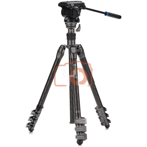 Benro FRHN24CFS4PRO Rhino S4PRO Video Tripod Kit with Flip Locks (Carbon Fiber)