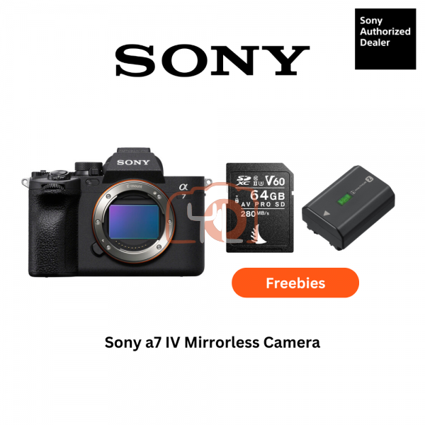 Sony a7 IV Mirrorless Camera (Body Only) - Free Angelbird 64GB 280/160mb V60 AV PRO SD Card & Extra Battery NPFZ100 & RM200 Touch N Go voucher Online redempti