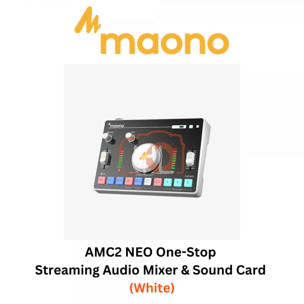 AMC2 NEO One-Stop Streaming Audio Mixer & Sound Card (White)