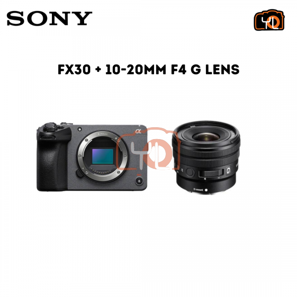 Sony FX30B with Sony E 10-20mm f/4 PZ G Lens