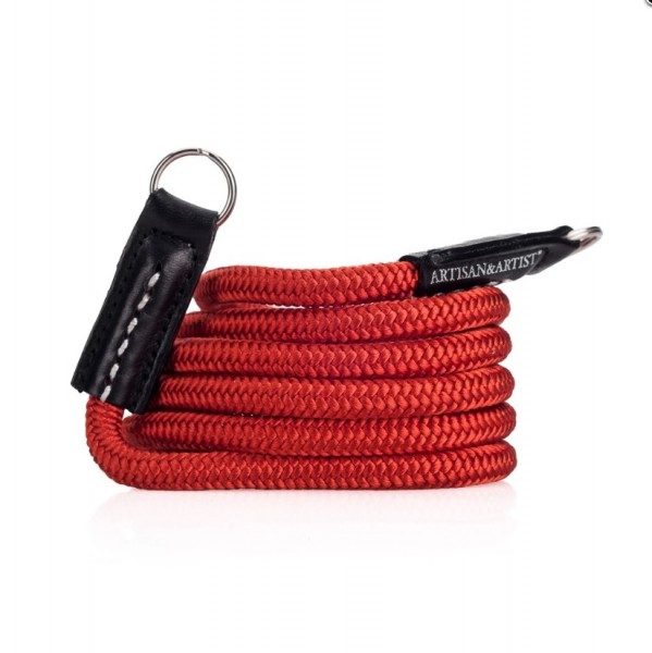 Artisan & Artist ACAM-306 Braided Silk-Cord Long Camera Strap (RED