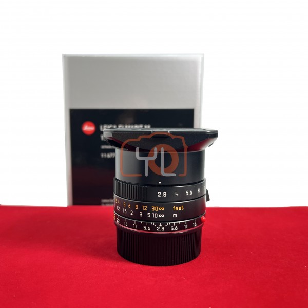 [USED-PJ33] Leica 28mm F2.8 Elmarit M ASPH 11677, 95% Like New Condition (S/N:4752696)