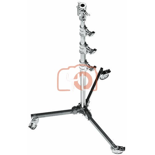 Avenger Roller Stand 34 with Folding Base (Chrome-Plated/Black, 11')