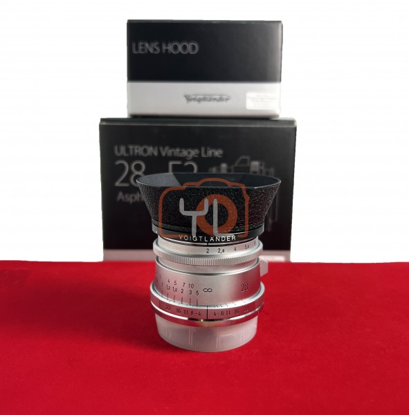 [USED-PJ33] Voigtlander 28mm F2 Type II Ultron Vintage Line ASPH VM (Leica M)  ,95% Like New Condition (S/N:7250738)