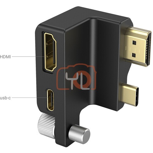 SmallRig Combination HDMI and USB Type-C Right-Angle Adapter for BMPCC 6K Pro