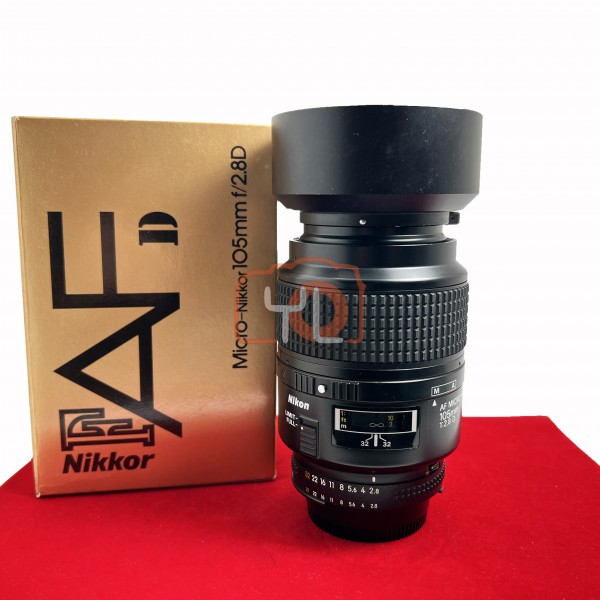 [USED-PJ33] Nikon 105MM F2.8 AFD Micro With Hood , 90% Like New Condition (S/N:3317197)