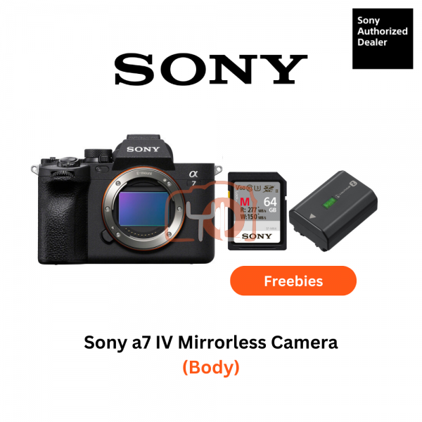 Sony a7 IV Mirrorless Camera (Body Only) - Free Sony 64GB 277/150MB SD Card & Extra Battery NP-FZ100 & RM200 Touch  N Go voucher Online redemption