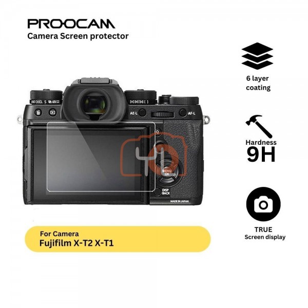 Proocam SPF-XT2 Premium Tempered Glass LCD Screen Protector Fujifilm XT2 XT1