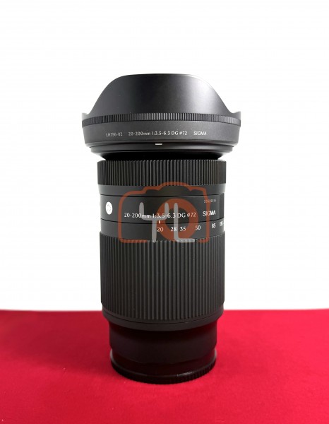 [USED-PJ33] Sigma 20-200mm F3.5-6.3 DG Contemporary Lens (Sony FE), 95% Like New Condition (S/N:59629556)