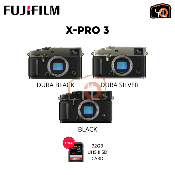 Fujifilm X-Pro 3 - Black (Free 32GB UHS-II SD Card)