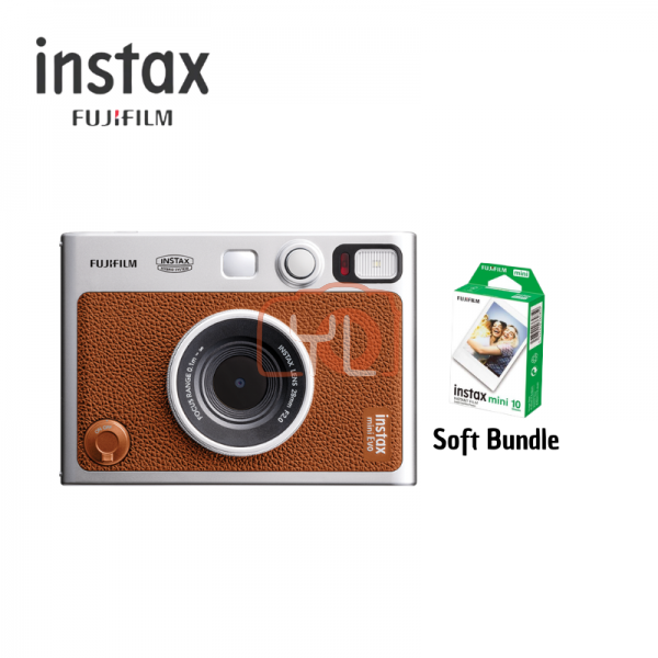 Fujifilm Instax Mini Evo Hybrid Instant Camera ( Brown) - Soft Bundle