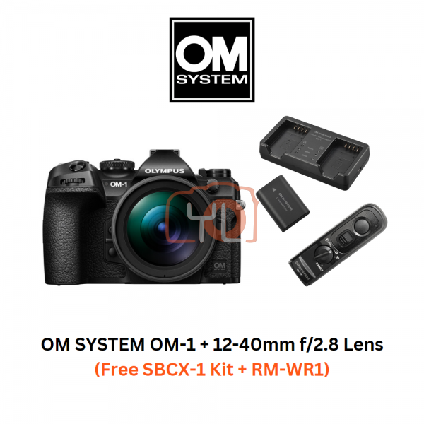 OM System OM-1 + 12-40mm f/2.8 Lens (Free SBCX-1 Kit + RM-WR1)