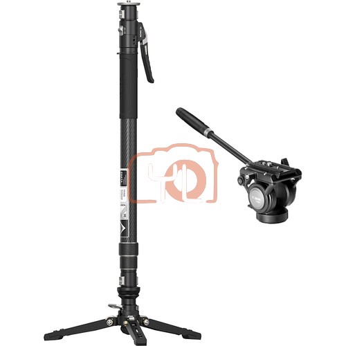 YC Onion Pineta Pro Carbon Fiber Monopod with Pedal Base and FH60 Fluid Head