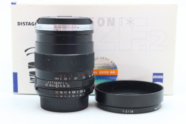 [USED-PUDU] ZEISS 35MM F2 DISTAGON T 85%LIKE NEW CONDITION SN:15784836* ZF.2 (NIKON MOUNT) LENS