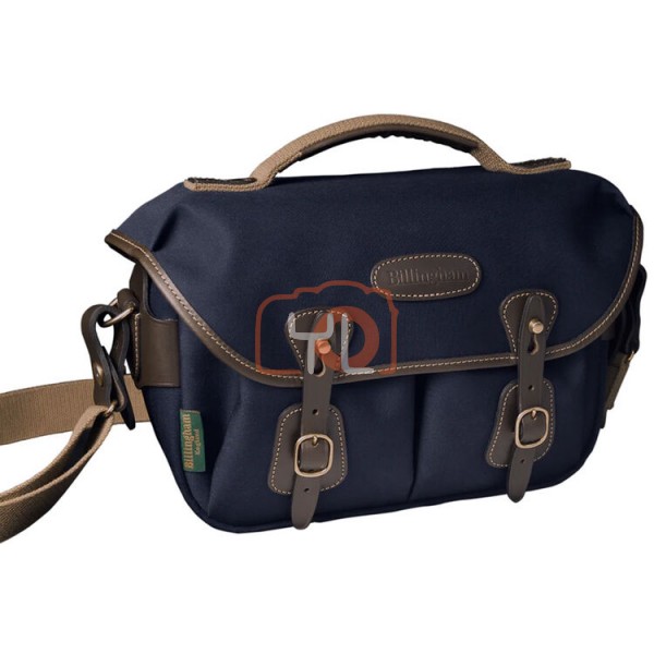 Billingham Hadley Shoulder Bag Small (Navy with Chocolate Leather Trim)