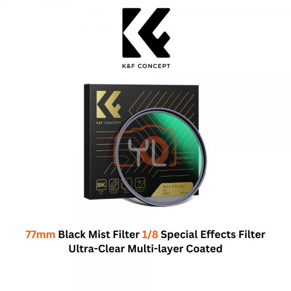 K&F Concept 77mm Black Mist Filter 1/8 Special Effects Filter Ultra-Clear Multi-layer Coated