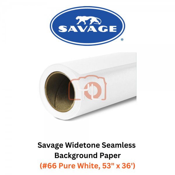 Savage Widetone Seamless Background Paper (#66 Pure White, 53