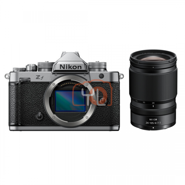 Nikon Zf Mirrorless Camera (Silver) with 24-105mm F4-7.1 Lens (Free Extra Battery EN-EL15c Redeem online send email to service@futuromic.com )