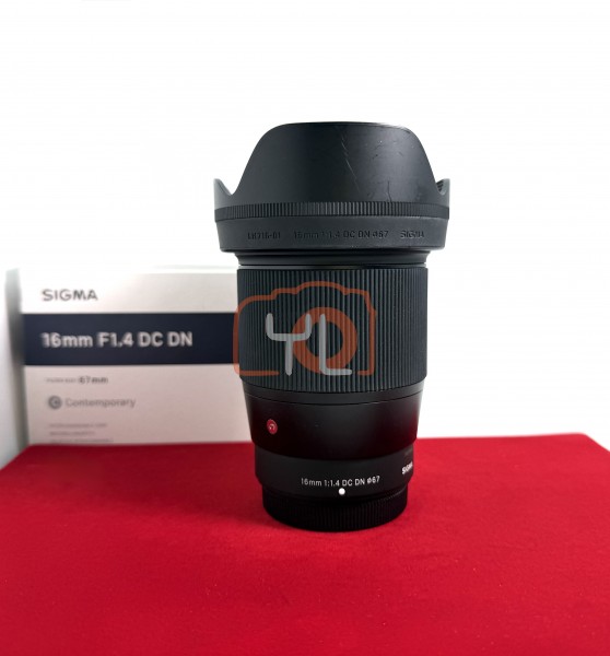[USED-PJ33] Sigma 16mm F1.4 DC DN Contemporary (Fujifilm X), 95% Like New Condition (S/N:56379640)