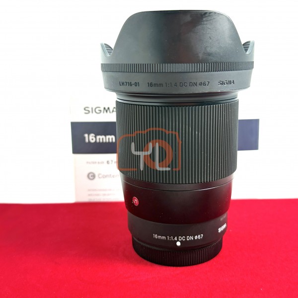 [USED-PJ33] Sigma 16mm F1.4 DC DN Contemporary (Fujifilm X), 95% Like New Condition (S/N:56379606)