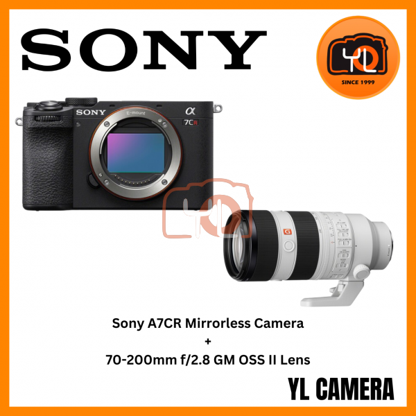 Sony a7CR Mirrorless Camera (Body) + Sony FE 70-200mm f/2.8 GM OSS II Lens (Free Sony 64GB 277/150MB SD Card & LCS-BBK Carrying Case)