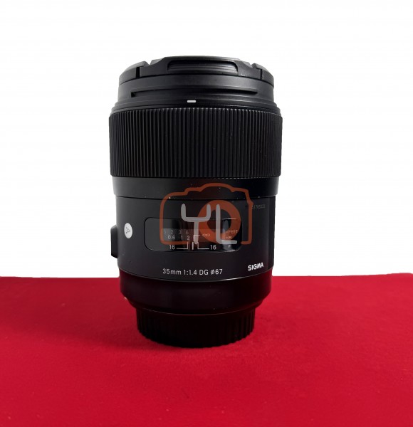 [USED-PJ33] Sigma 35mm F1.4 DG HSM ART (Canon EF) No Lens Hood ,85% Like New Condition (S/N:51766333)