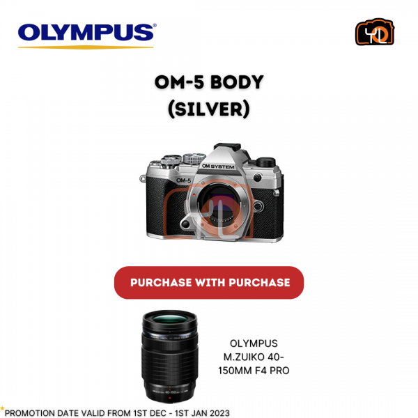 OM SYSTEM OM-5 (Silver) + 40-150mm F4-5.6 R Lens