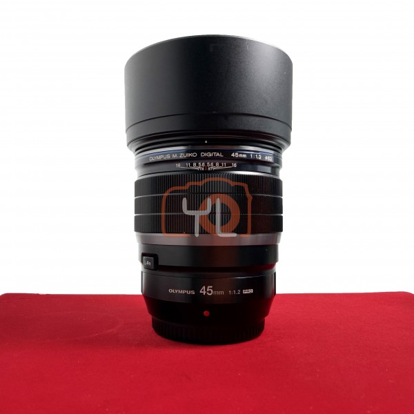 [USED-PJ33] Olympus 45mm F1.2 PRO M.Zuiko Digital, 95% Like New Condition (S/N:349007773)