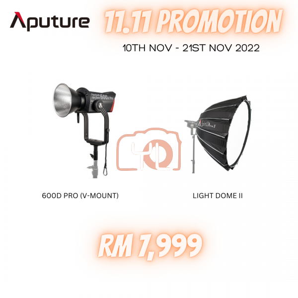 Aputure LS 600d Pro Daylight LED Light (V-Mount) + Light Dome II