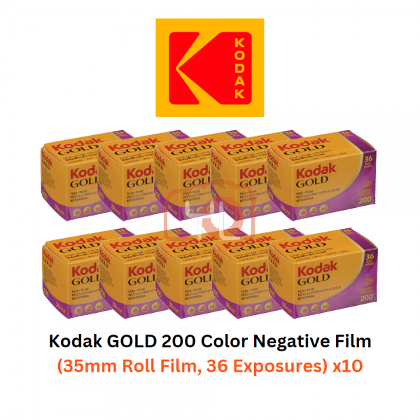 Kodak GOLD 200 Color Negative Film (35mm Roll Film, 36exp) x 10 PCS