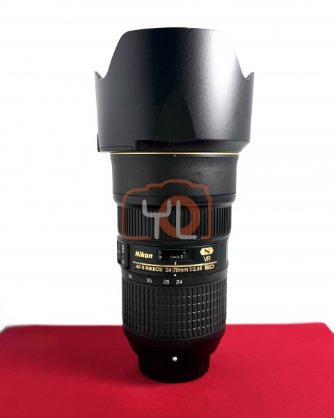 [USED-PJ33] Nikon 24-70mm F2.8 E VR AFS, 80% Like New Condition (S/N:2084907)