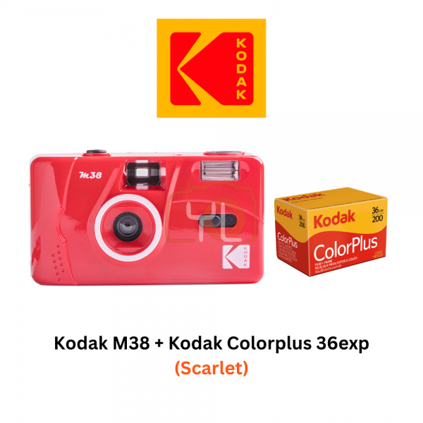 Kodak M38 Film Camera + Kodak Colorplus 200 (Scarlet)