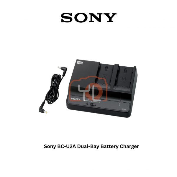 Sony BC-U2A Dual-Bay Battery Charger / AC Adapter for BP-U90, U60, U60T, U30