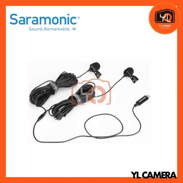 Saramonic LavMicro U3C Dual Omnidirectional Lavalier Microphones with USB Type-C Connector for Android Devices (19.6' Cable)
