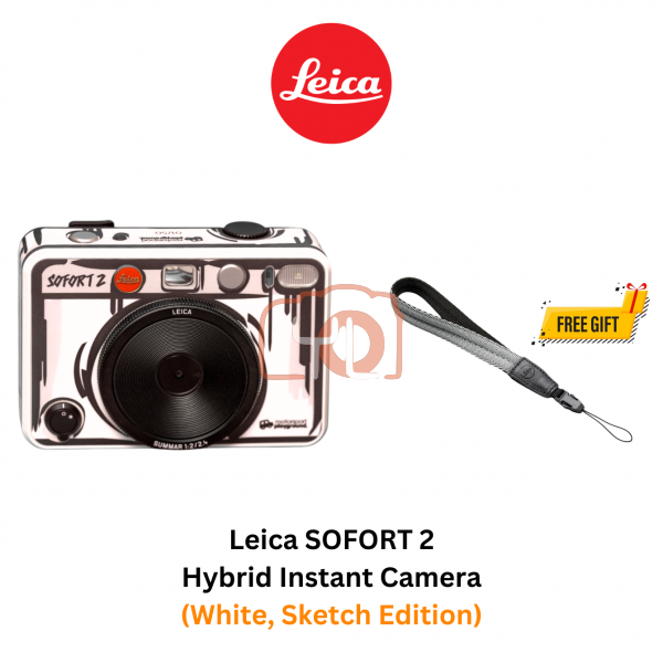 Leica SOFORT 2 White Sketch Edition (Free Wrist Strap Black-Lightgrey)