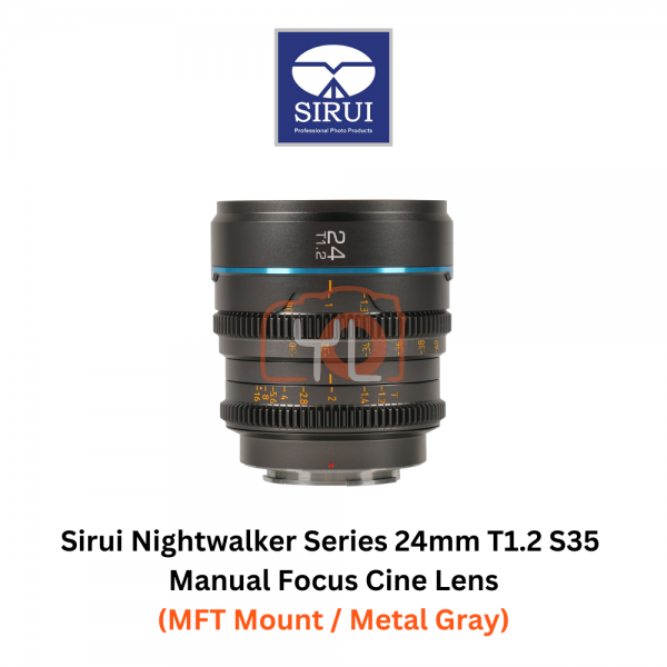 Sirui 24mm T1.2 S35 Manual Focus Cine Lens (MFT Mount / Metal Gray)