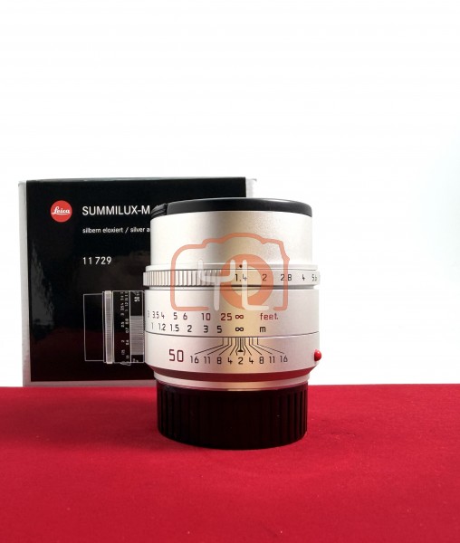 [USED-PJ33] Leica 50mm F1.4 Summilux-M ASPH (Silver) 11729, 95% Like New Condition (S/N:4958422)
