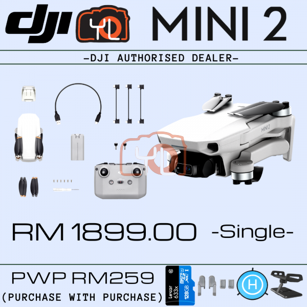 DJI Mini 2 - PWP : Landing Pad+Landing Gear Extensions+Pad Holder+ Memory Card