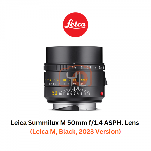 Leica Summilux M 50mm f1.4 ASPH Lens (Leica M, Black, 2023 Version 11728)